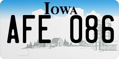 IA license plate AFE086