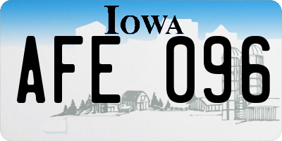 IA license plate AFE096
