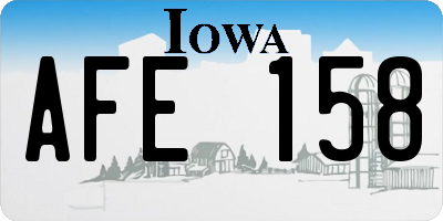 IA license plate AFE158