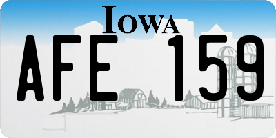 IA license plate AFE159