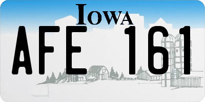 IA license plate AFE161