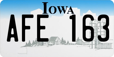IA license plate AFE163
