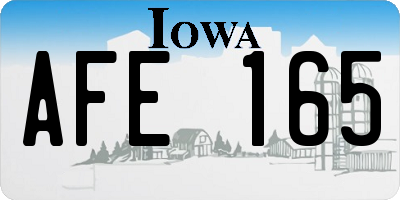 IA license plate AFE165