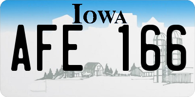 IA license plate AFE166