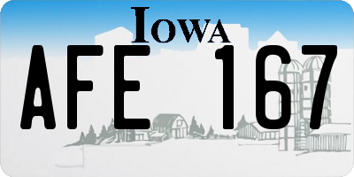IA license plate AFE167