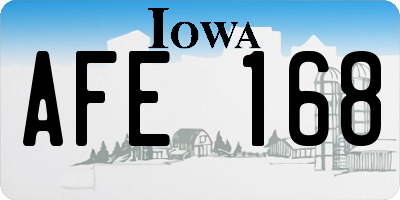 IA license plate AFE168