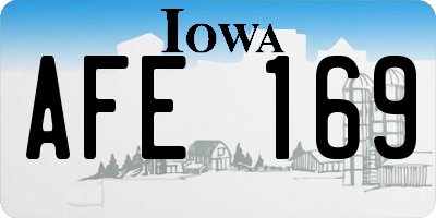 IA license plate AFE169