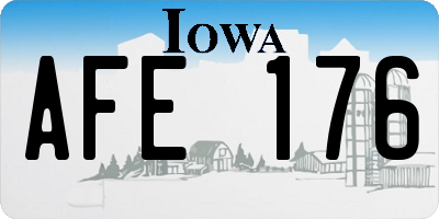 IA license plate AFE176