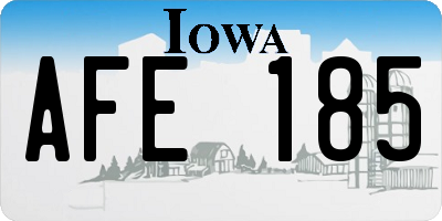 IA license plate AFE185