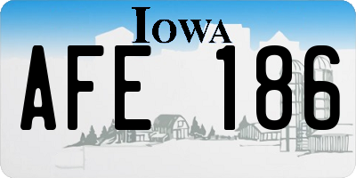 IA license plate AFE186