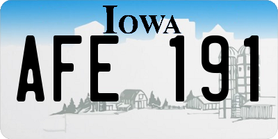 IA license plate AFE191