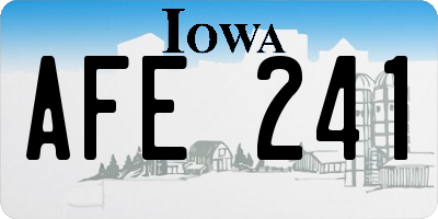 IA license plate AFE241