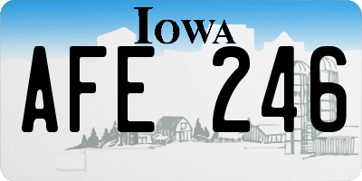 IA license plate AFE246