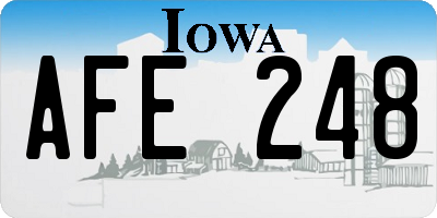 IA license plate AFE248