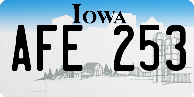 IA license plate AFE253