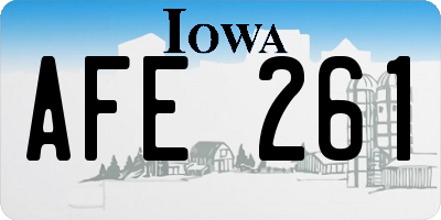 IA license plate AFE261