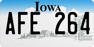 IA license plate AFE264