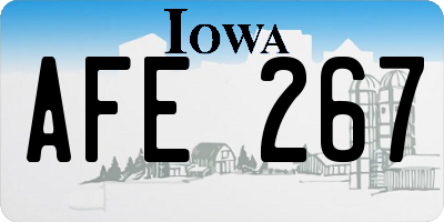 IA license plate AFE267