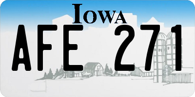IA license plate AFE271