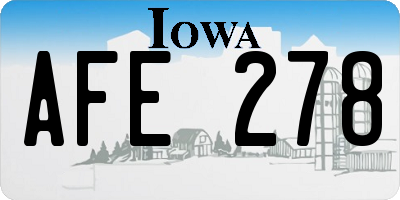 IA license plate AFE278