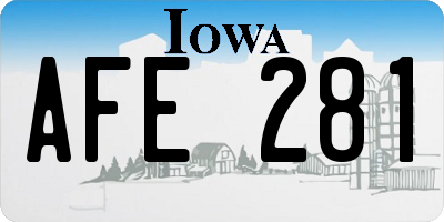 IA license plate AFE281