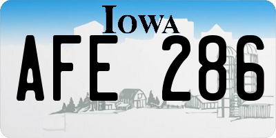 IA license plate AFE286