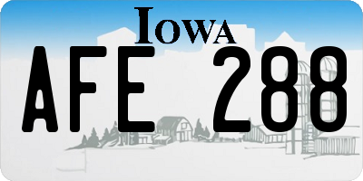 IA license plate AFE288