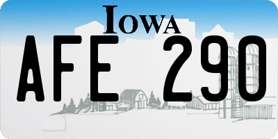 IA license plate AFE290
