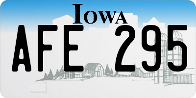 IA license plate AFE295