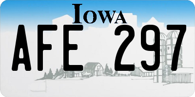 IA license plate AFE297