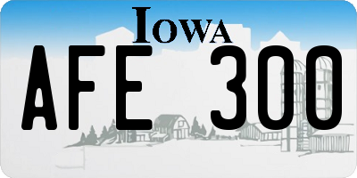 IA license plate AFE300