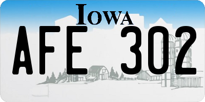 IA license plate AFE302