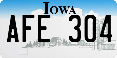 IA license plate AFE304