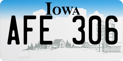 IA license plate AFE306