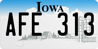 IA license plate AFE313