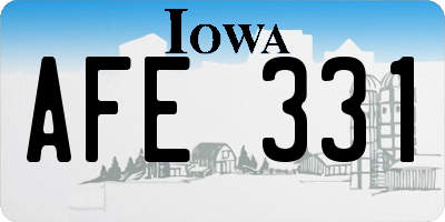 IA license plate AFE331