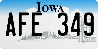 IA license plate AFE349