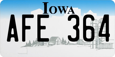 IA license plate AFE364