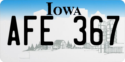 IA license plate AFE367