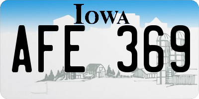 IA license plate AFE369