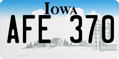 IA license plate AFE370