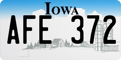 IA license plate AFE372