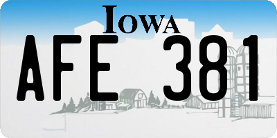 IA license plate AFE381