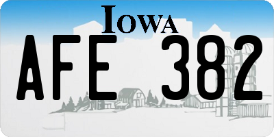 IA license plate AFE382