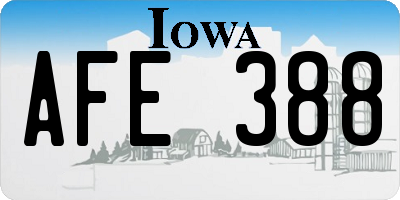 IA license plate AFE388