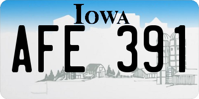 IA license plate AFE391