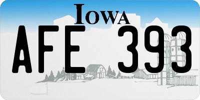 IA license plate AFE393