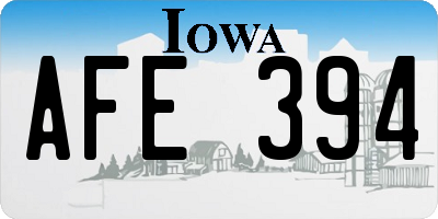 IA license plate AFE394
