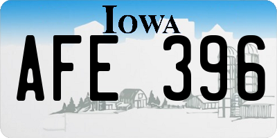 IA license plate AFE396