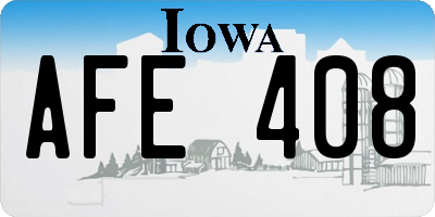 IA license plate AFE408